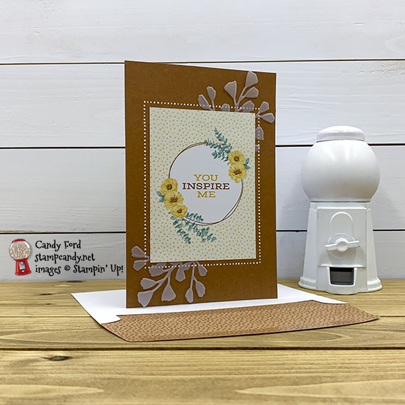 Flowers for Every Season Cards & Envelopes and Card Pack, Cinnamon Cider, Forever Flourishing Dies, Vellum card stock #stampcandy #handmadecards #stampinup #memoriesandmore