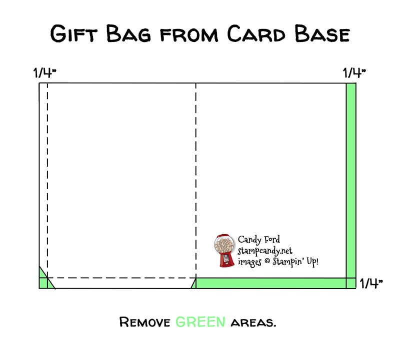 Gift Bag made from a Card Base #stampcandy 