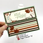 Beautiful Autumn Bundle (Beautiful Autumn stamp set and Autumn Punch Pack,) Snow Time Dies, Gilded Autumn Designer Series Paper, gate fold, fun fold, fancy fold #stampcandy #stampinup #handmadecards