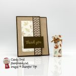Beautiful Autumn stamp set bundle, Autumn Punch Pack, Gilded Autumn Suite Collection, fun fold card and lip balm holder #stampcandy #stampinup #handmadecards