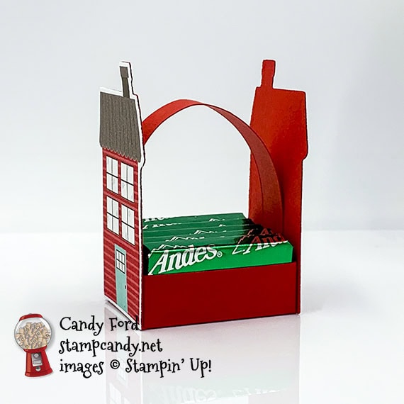 Trimming the Town Andes mints treat holder #stampcandy #christmas #treatholder #stampinup