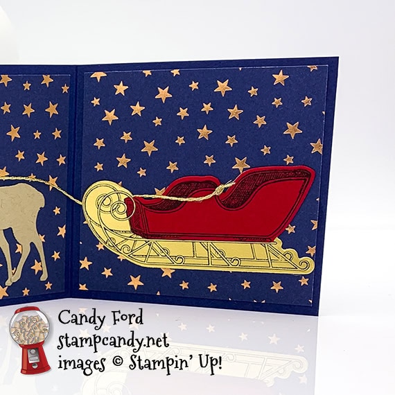 Wishes & Wonder Bundle, Gold Mini Pizza Boxes, Forever Gold Laser Cut Paper, Brightly Gleaming DSP #stampcandy #handmadecards #stampinup #icsbh