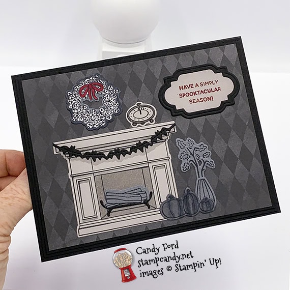 Fireside Trimmings Bundle Halloween card #stampcandy #handmadecards #stampinup
