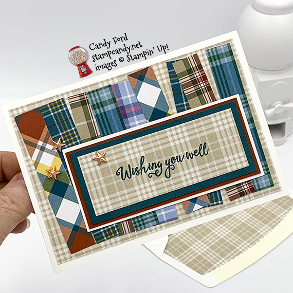 Plaid Tidings Designer Series Paper, Gather Together stamp set #stampcandy