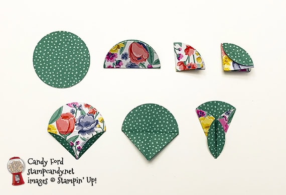 Tasteful Touches Origami Flower card #stampcandy