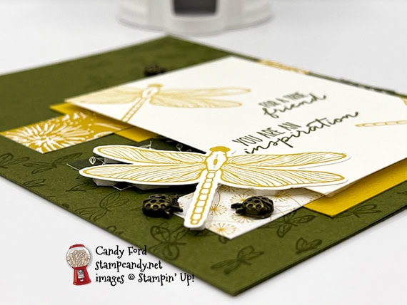 Dragonfly Garden Bundle, Dandy Garden Designer Series Paper thank you card #stampcandy