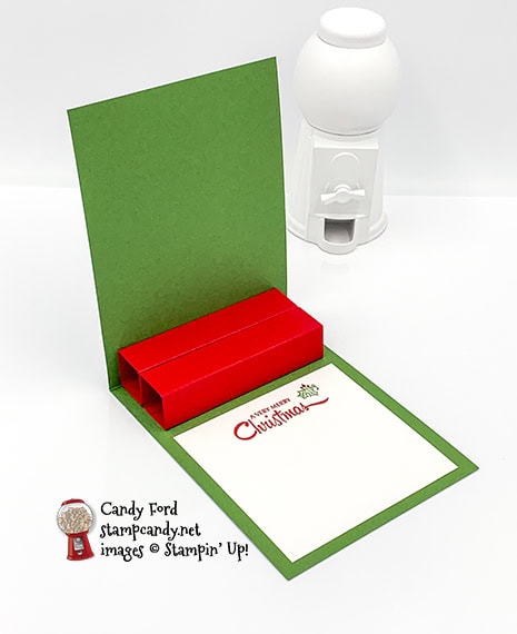 Gift Wrapped Especially For You, Christmas card and gift card holder #stampcandy