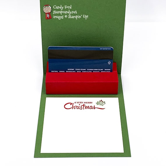 Gift Wrapped Especially For You, Christmas card and gift card holder #stampcandy