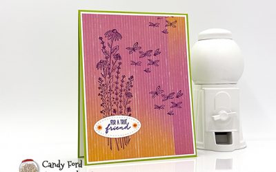 Dragonfly Garden Card for a True Friend