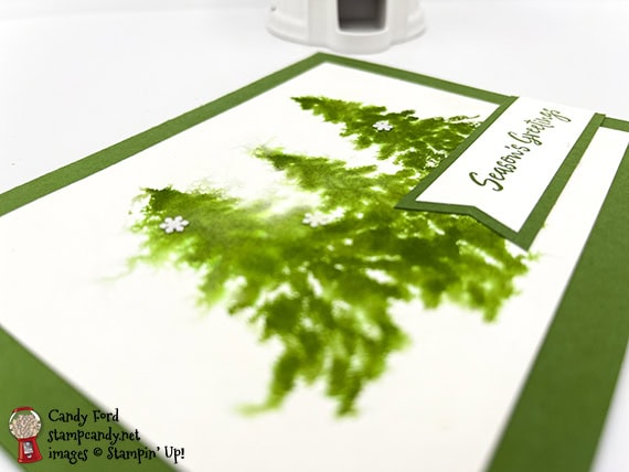 In the Pines watercolor card #stampcandy