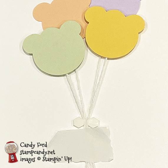So Sentimental Ice Cream Bear Balloon Baby Card #stampcandy