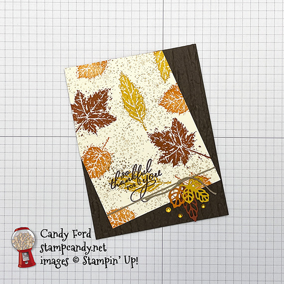 Gorgeous Leaves, Pretty Pumpkins, thankful card #stampcandy